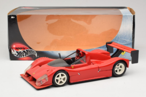 Ferrari 333 SP Roșu Cu Jante Albe Hot Wheels 1:18 29230 Metal - imaginea 8 din 8