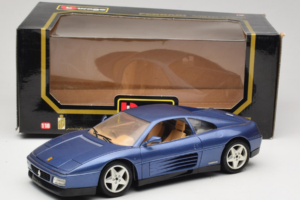 Ferrari 348tb Albastru Închis Metalizat Bburago 1:18 3039-B1 Metal - imaginea 8 din 8