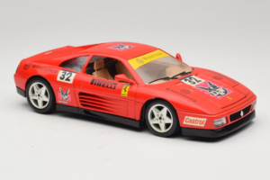 Ferrari 348 TB #32 Pirelli Roșu 1989 Bburago 1:18 3039-P1 Metal - imaginea 6 din 8