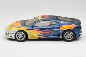 Ferrari 360 Modena Challenge #5 Hot Wheels Purple Fire Livery 1999 Bburago 1:18 29619 Metal - imaginea 4 din 8