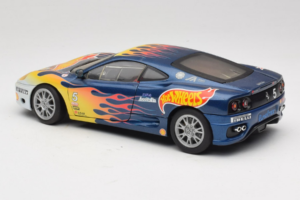 Ferrari 360 Modena Challenge #5 Hot Wheels Purple Fire Livery 1999 Bburago 1:18 29619 Metal - imaginea 7 din 8