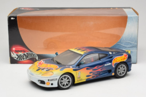 Ferrari 360 Modena Challenge #5 Hot Wheels Purple Fire Livery 1999 Bburago 1:18 29619 Metal - imaginea 8 din 8