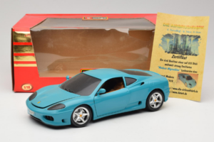 Ferrari 360 Modena Migros Ediție Limitată 333 buc Albastru Bburago 1:18 3358-G1 Metal - imaginea 8 din 8