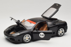 Ferrari 360 Modena #14 Negru Ediție Limitată Bburago 1:18 3368-B1 Metal - imaginea 2 din 8