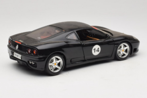 Ferrari 360 Modena #14 Negru Ediție Limitată Bburago 1:18 3368-B1 Metal - imaginea 3 din 8