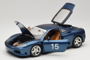 Ferrari 360 Modena #15 Ediție Limitată Albastru Metalizat Bburago 1:18 3358-F1 Metal - imaginea 2 din 8