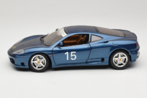 Ferrari 360 Modena #15 Ediție Limitată Albastru Metalizat Bburago 1:18 3358-F1 Metal - imaginea 4 din 8