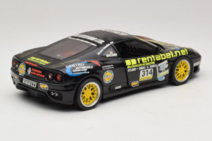 Ferrari 360 Modena Rentabel #314 Gagliardi Negru Bburago 1:18 3378-B1 Metal - imaginea 3 din 8
