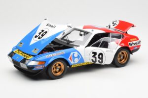 Ferrari 365 GTB/4 #39 J-C. Andruet / Lena 24 Hours of Le Mans 1972 Kyosho 1:18 08164E Metal - imaginea 2 din 8