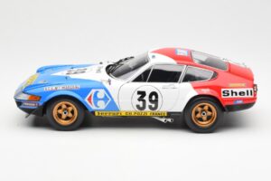 Ferrari 365 GTB/4 #39 J-C. Andruet / Lena 24 Hours of Le Mans 1972 Kyosho 1:18 08164E Metal - imaginea 4 din 8