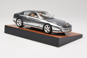 Ferrari 456 GT Chrome Silver Bburago 1:18 3746-R1 Metal - imaginea 6 din 8