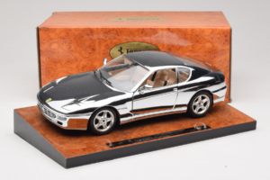 Ferrari 456 GT Chrome Silver Bburago 1:18 3746-R1 Metal - imaginea 8 din 8