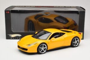 Ferrari 458 Italia Galben Hot Wheels 1:18 P9894 Metal - imaginea 8 din 8