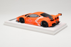 Ferrari 458 Liberty Walk LB-Silhouette WORKS GT Portocaliu IVY 1:18 REMC002 Rășină - imaginea 5 din 6
