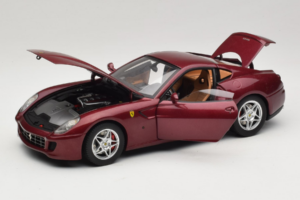 Ferrari 599 GTB Fiorano Roșu Închis Hot Wheels 1:18 M1200 Metal - imaginea 2 din 8
