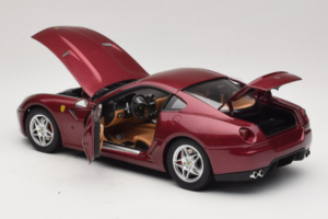 Ferrari 599 GTB Fiorano Roșu Închis Hot Wheels 1:18 M1200 Metal - imaginea 5 din 8