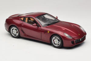 Ferrari 599 GTB Fiorano Roșu Închis Hot Wheels 1:18 M1200 Metal - imaginea 6 din 8
