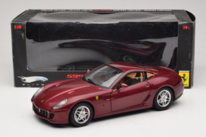 Ferrari 599 GTB Fiorano Roșu Închis Hot Wheels 1:18 M1200 Metal - imaginea 8 din 8