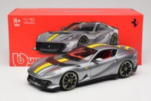Ferrari 812 Competizione Grigio Coburn Bburago 1:18 18-01647 Metal - imaginea 8 din 8