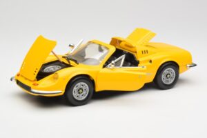 Ferrari Dino 246 GTS Galben Hot Wheels 1:18 23920 Metal - imaginea 2 din 8