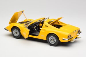 Ferrari Dino 246 GTS Galben Hot Wheels 1:18 23920 Metal - imaginea 5 din 8