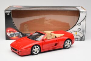 Ferrari F355 Spider Roșu Hot Wheels 1:18 25733 Metal - imaginea 8 din 8