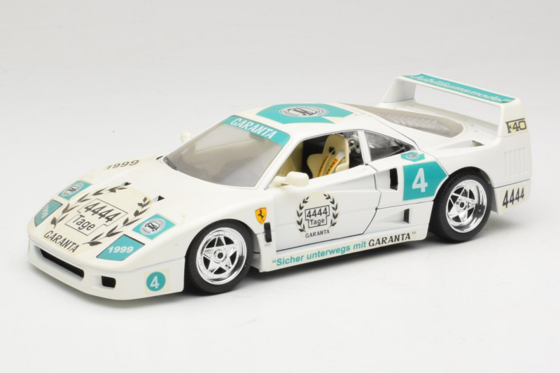 Ferrari F40 4444 Tage Garanta #4 Alb Bburago 1:18 3332-W5 Metal