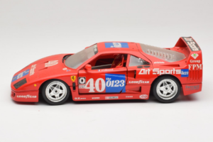Ferrari F40 #40 J-P. Jabouille / O. Grouillard Art Sports 1987 Bburago 1:18 3332-A1 Metal - imaginea 4 din 8