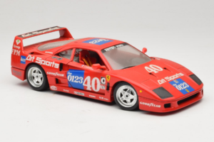 Ferrari F40 #40 J-P. Jabouille / O. Grouillard Art Sports 1987 Bburago 1:18 3332-A1 Metal - imaginea 6 din 8