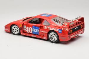 Ferrari F40 #40 J-P. Jabouille / O. Grouillard Art Sports 1987 Bburago 1:18 3332-A1 Metal - imaginea 7 din 8