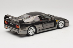 Ferrari F40 Chrome Black Bburago 1:18 3401-B1 Metal - imaginea 3 din 8