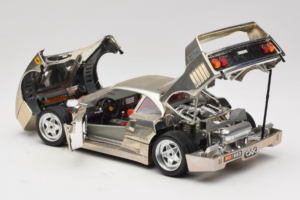 Ferrari F40 Chrome Silver Bburago 1:18 3401 Metal - imaginea 5 din 8