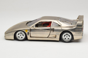 Ferrari F40 Dark Chrome Silver Kroymans Ediție Limitată Bburago 1:18 3032-C2 Metal - imaginea 4 din 8