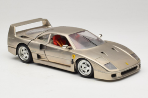 Ferrari F40 Dark Chrome Silver Kroymans Ediție Limitată Bburago 1:18 3032-C2 Metal - imaginea 6 din 8