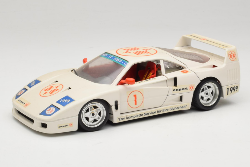 Ferrari F40 #1 Expert Alb 1987 Bburago 1:18 3332-W2 Metal