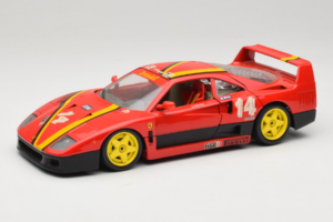 Ferrari F40 Evoluzione #14 L. Dalla Noce H&R Roșu cu Roți Galbene 1992 Bburago 1:18 3042-H1 Metal