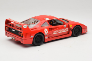 Ferrari F40 #6 V. Colombo L'Indipendente Roșu 1987 Bburago 1:18 3032-L1 Metal - imaginea 3 din 8