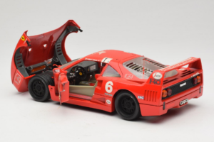 Ferrari F40 #6 V. Colombo L'Indipendente Roșu 1987 Bburago 1:18 3032-L1 Metal - imaginea 5 din 8