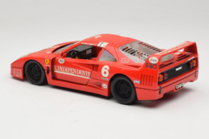 Ferrari F40 #6 V. Colombo L'Indipendente Roșu 1987 Bburago 1:18 3032-L1 Metal - imaginea 7 din 8