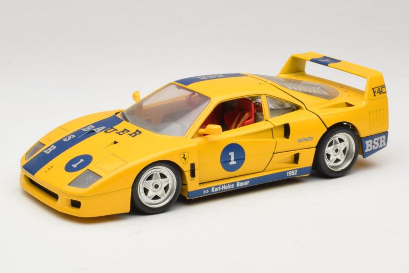 Ferrari F40 #1 Galben Bauer Ediție Limitată 100 buc Bburago 1:18 BSR001 Metal