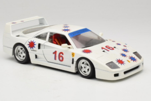 Ferrari F40 #16 Borsenmodells Alb Limited Edition 333 pcs 1987 Bburago 1:18 3332-W1 Metal - imaginea 6 din 8