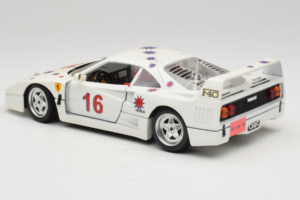 Ferrari F40 #16 Borsenmodells Alb Limited Edition 333 pcs 1987 Bburago 1:18 3332-W1 Metal - imaginea 7 din 8