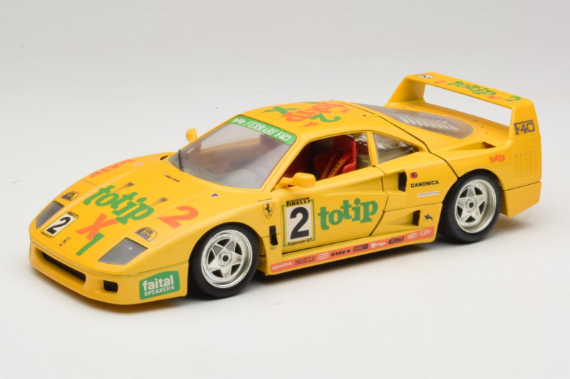 Ferrari F40 Totip Jolly Club #2 Galben Bburago 1:18 3332-Y1 Metal
