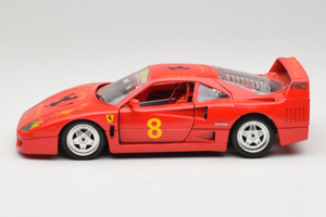 Ferrari F40 #8 Bevro International Roșu 1987 Bburago 1:18 3332-P3 Metal - imaginea 4 din 8