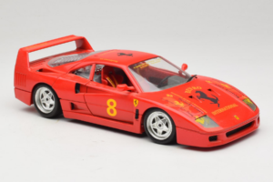 Ferrari F40 #8 Bevro International Roșu 1987 Bburago 1:18 3332-P3 Metal - imaginea 6 din 8