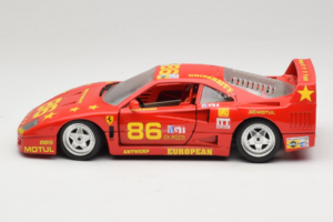 Ferrari F40 LM #86 Ch. Pozzi IMSA 24 Hours of Le Mans 1985 Roșu Bburago 1:18 3332-P6 Metal - imaginea 4 din 8