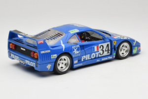 Ferrari F40 #34 M. Ferte / Thavenin / Palau Pilot Albastru 1987 Bburago 1:18 3032-B1 Metal - imaginea 3 din 8