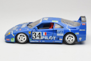 Ferrari F40 #34 M. Ferte / Thavenin / Palau Pilot Albastru 1987 Bburago 1:18 3032-B1 Metal - imaginea 4 din 8