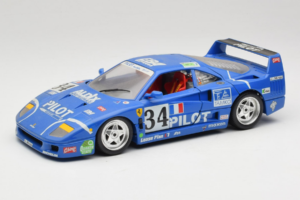 Ferrari F40 #34 M. Ferte / Thavenin / Palau Pilot Albastru 1987 Bburago 1:18 3032-B1 Metal