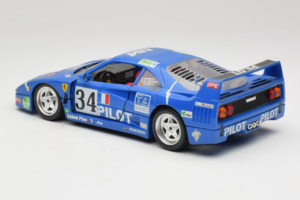Ferrari F40 #34 M. Ferte / Thavenin / Palau Pilot Albastru 1987 Bburago 1:18 3032-B1 Metal - imaginea 7 din 8